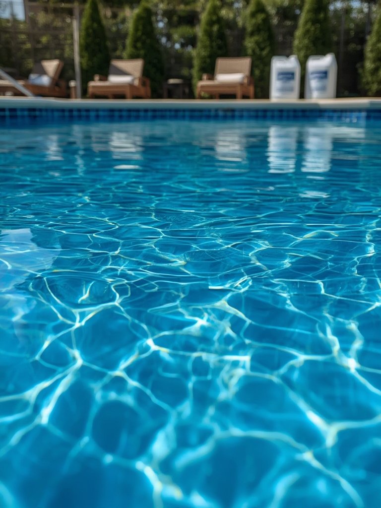 pool algaecide in action