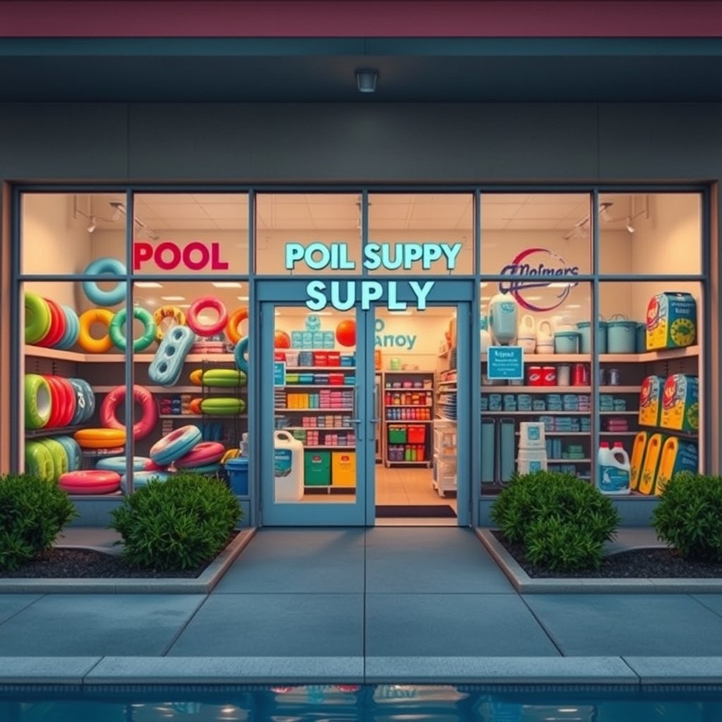swimming pool supply store - Illustration 1
