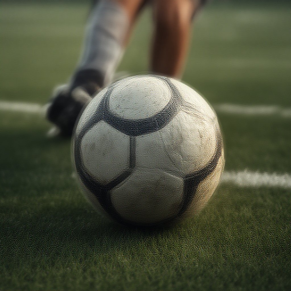 soccer ball in action