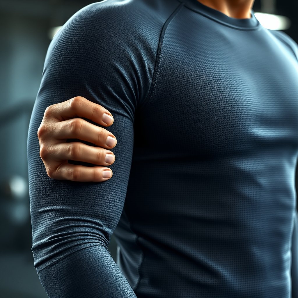 compression shirt in action
